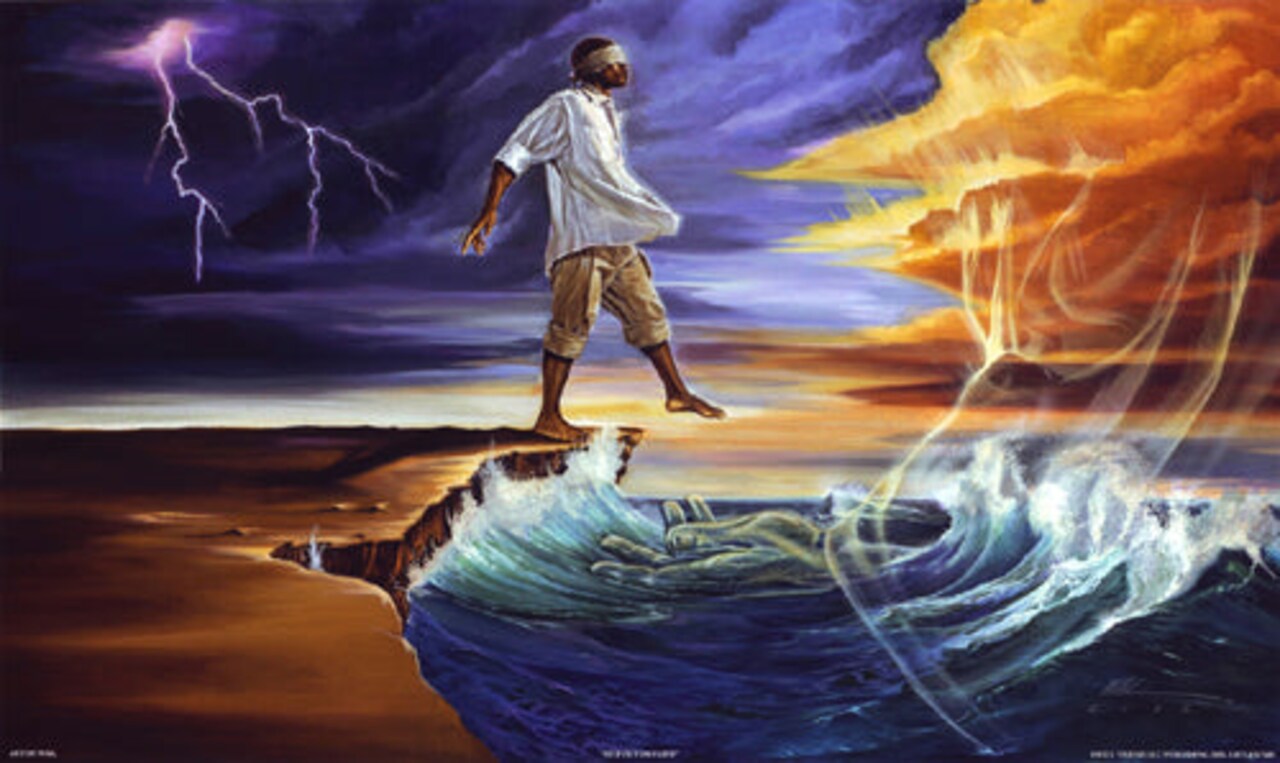 Step Out on Faith: Male by WAK - Kevin A. Williams Wall Art Décor 23 x 38 Art Print